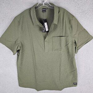 NWT Oakley Men's Olive Green Porto Mid-Button Down Short Sleeve XXL